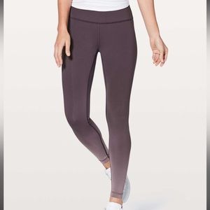 Lululemon wunder under gradient purple legging